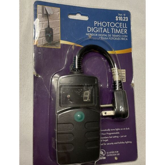 New Photocell Digital Timer 2012W Programmable For Indoor Outdoor‎ Lights - Picture 1 of 3